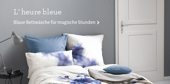 Blaue Bettwäsche für magische Stunden entdecken