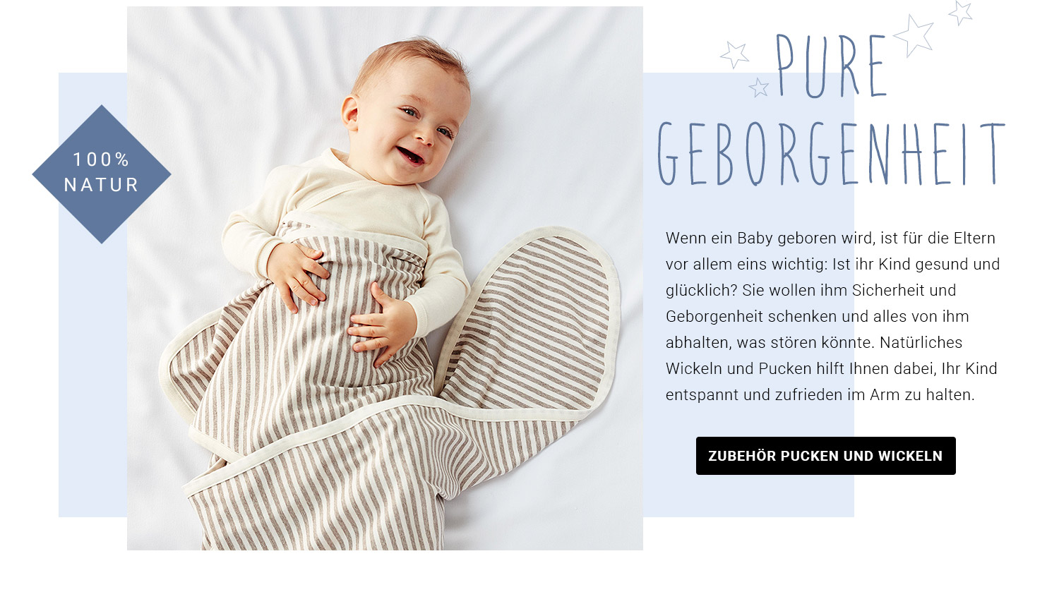 Pure Geborgenheit: Zubehör Pucken & Wickeln entdecken Pure Geborgenheit: Zubehör Pucken & Wickeln entdecken