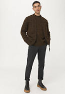 Knitted blouson made of lambswool with mohair and silk