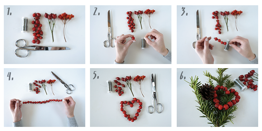 DIY Bastelanleitung für Beeren-Herzen