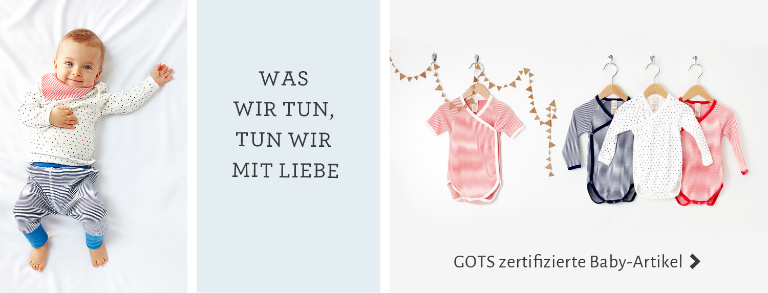 GOTS zertifizierte Baby-Artikel